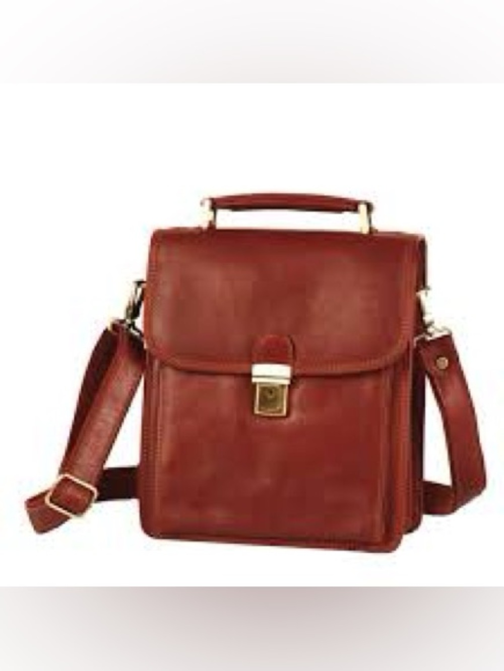 NWT Katana Leather Brown Men’s Messenger Bag small